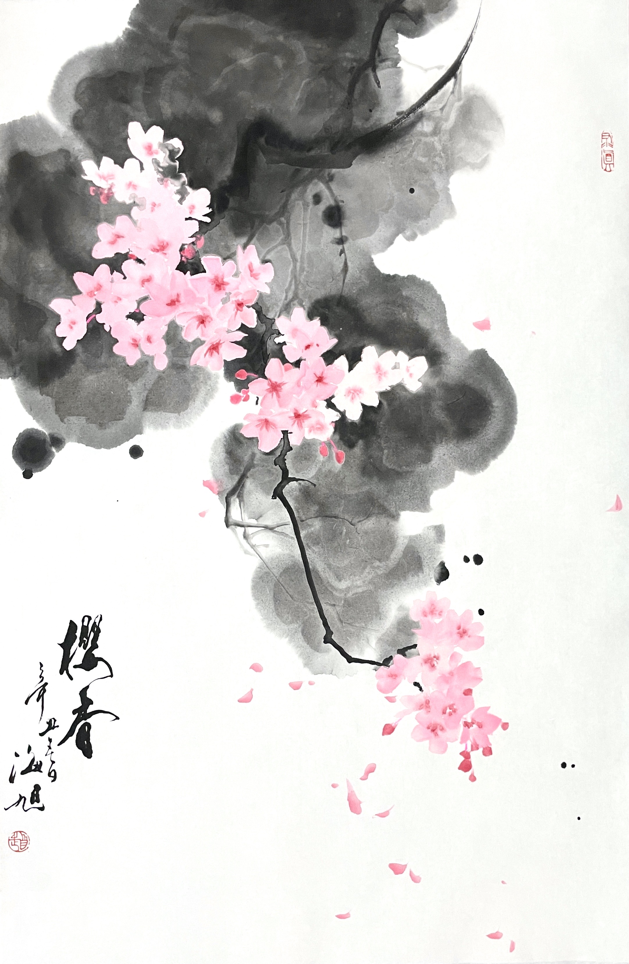石头樱花46×70