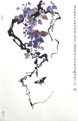 紫藤花46×70