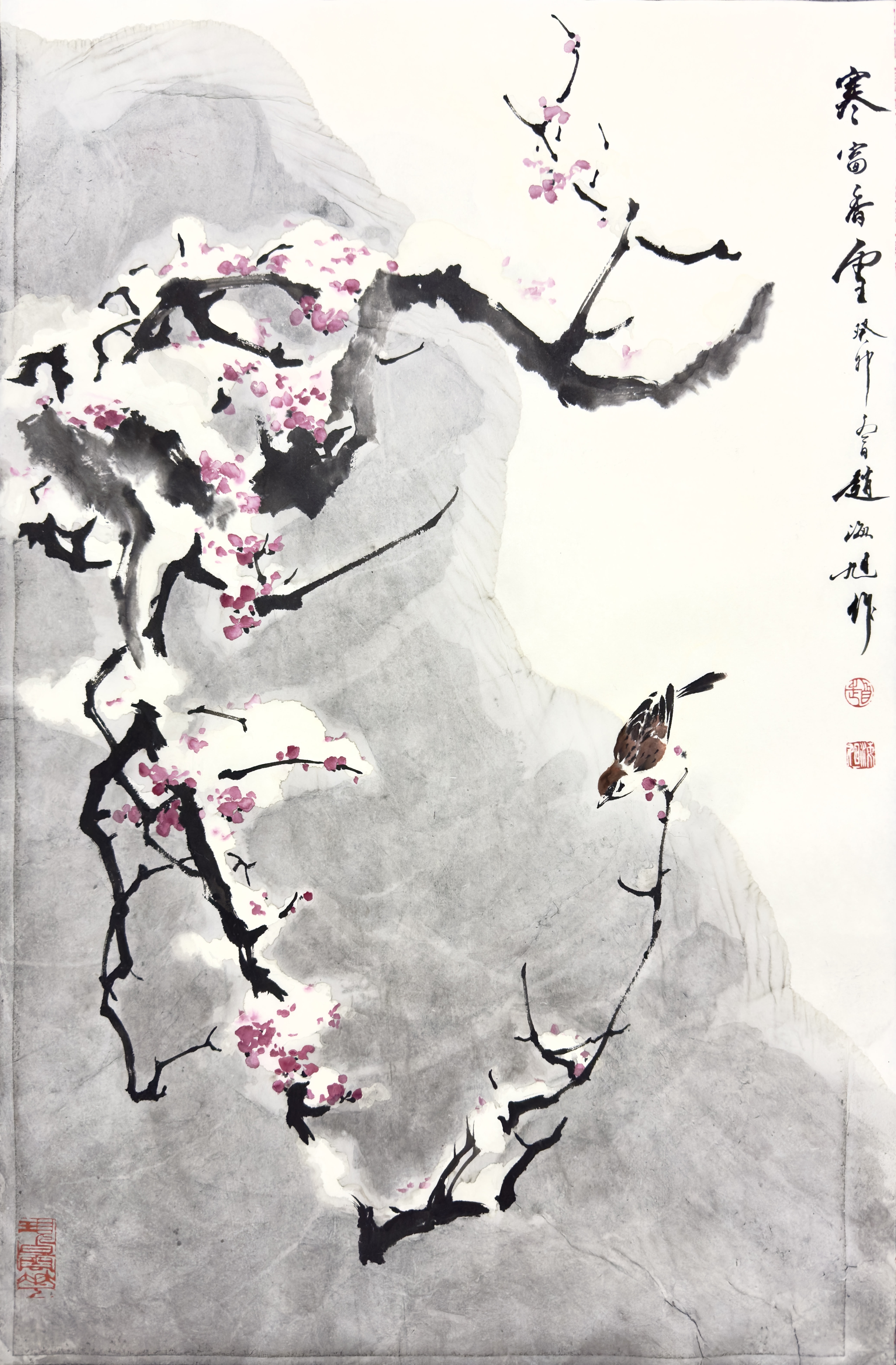 寒窗香雪46×69