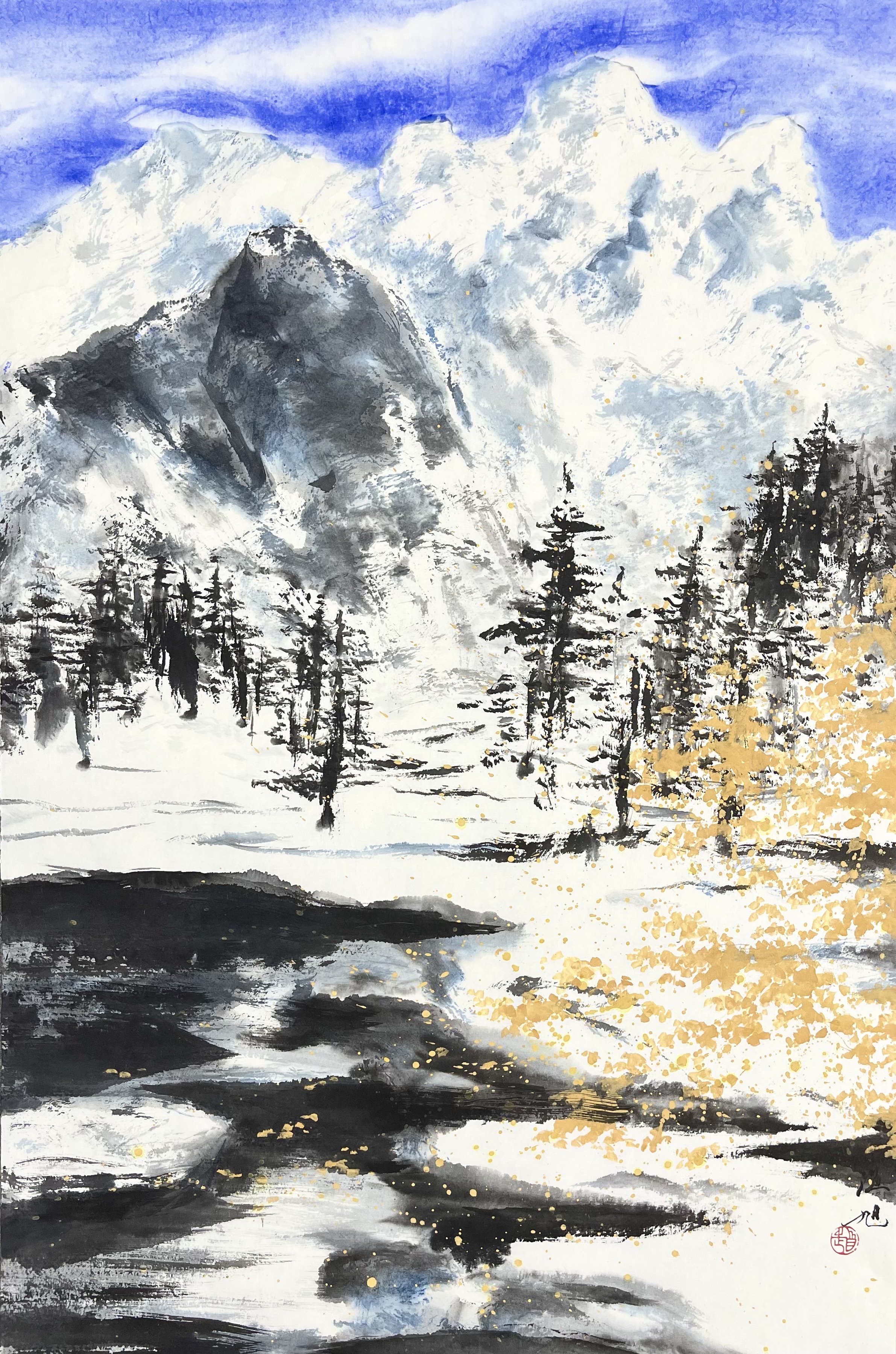雪青46×69