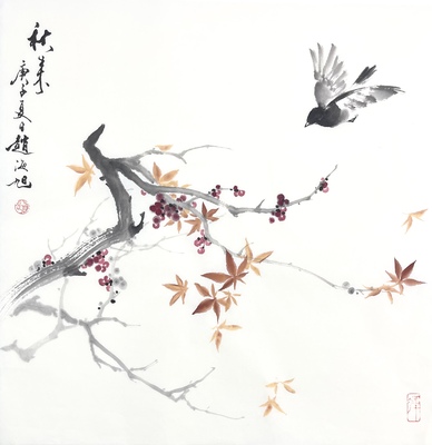 枫叶小鸟46×46
