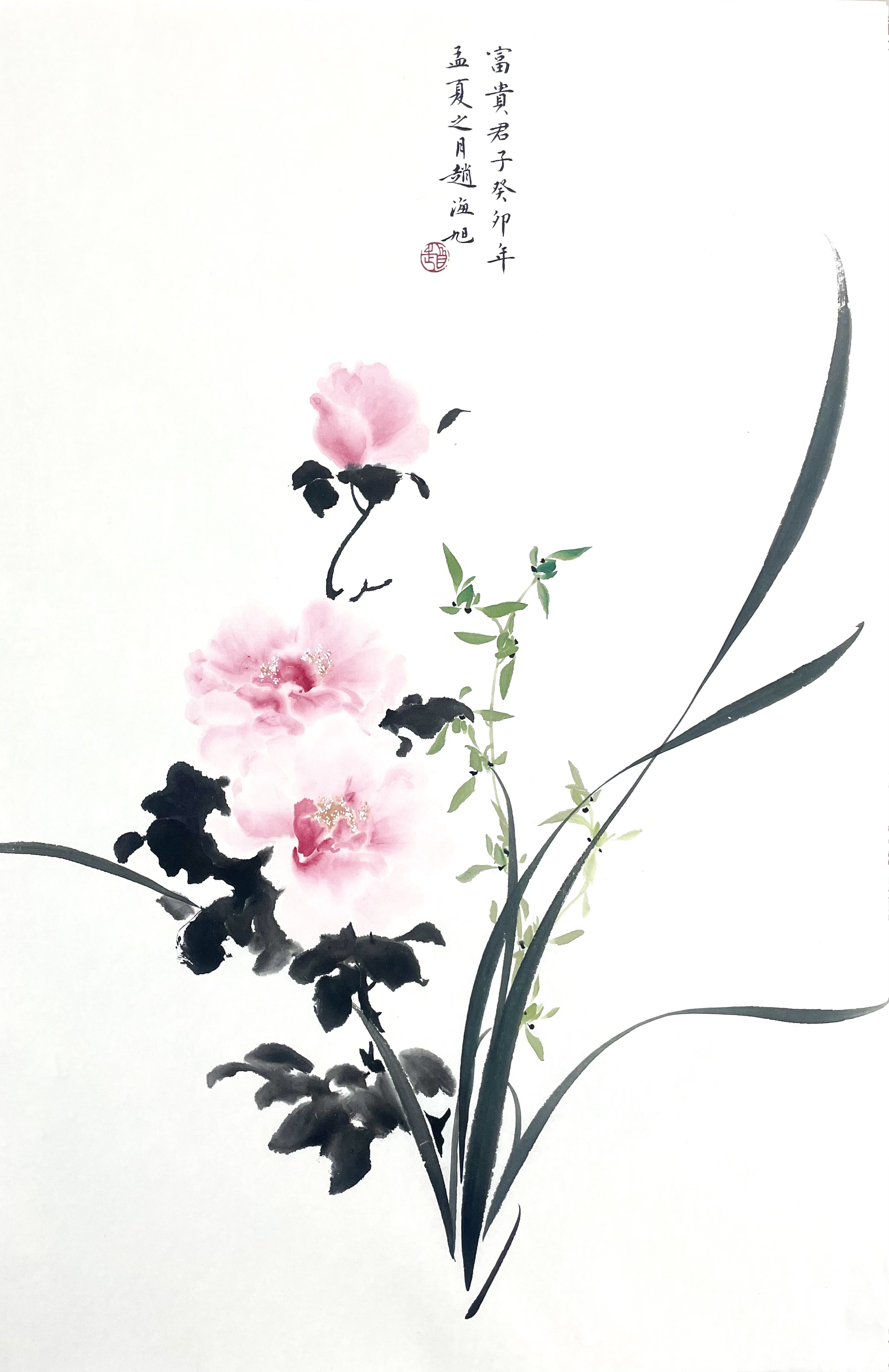 牡丹兰花46×70