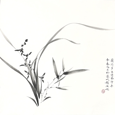 兰花竹子46×46