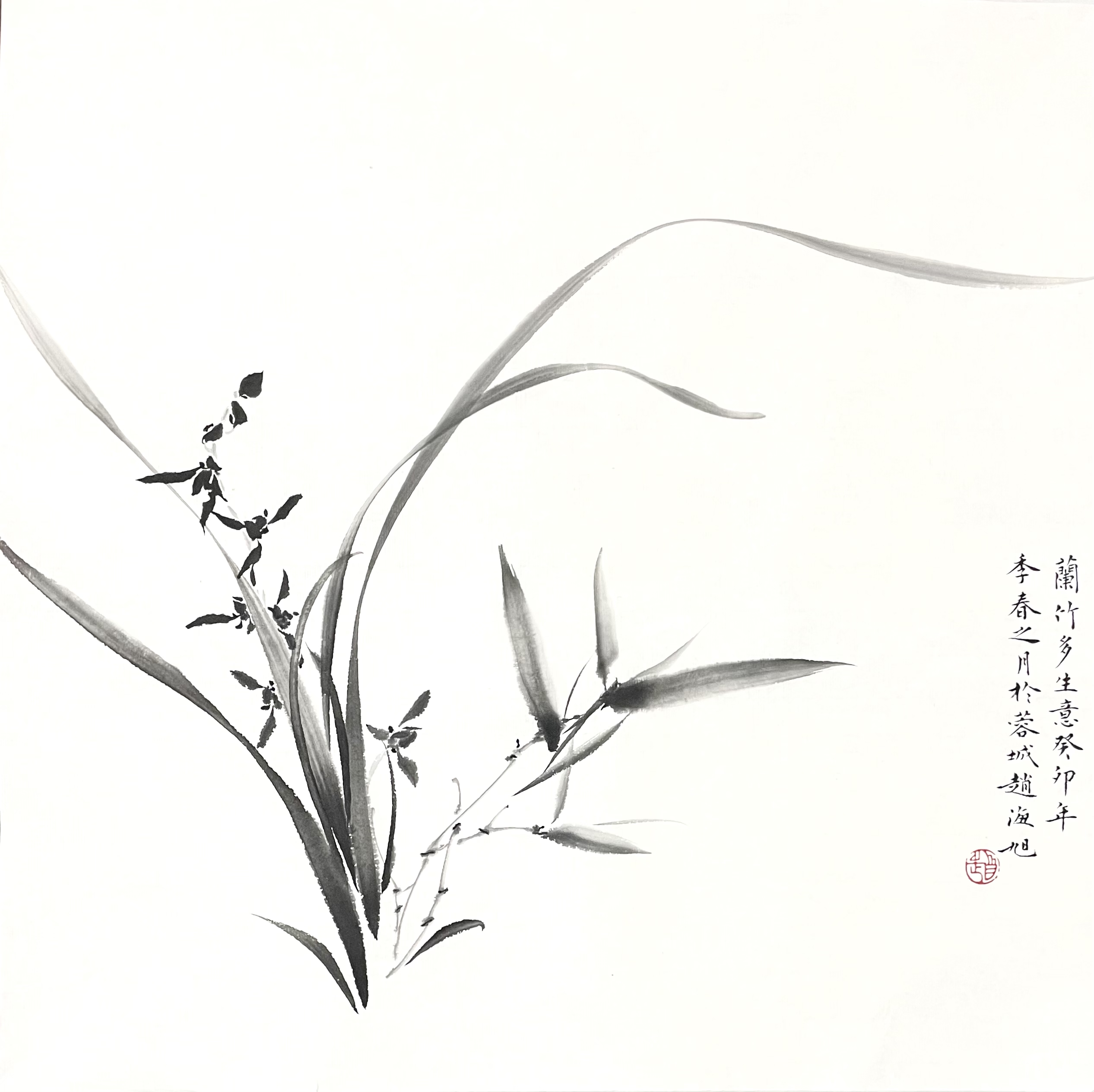 兰花竹子46×46