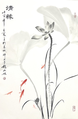 水墨荷花46×70